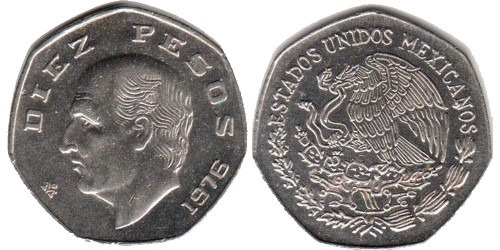 10 песо 1976 Мексика