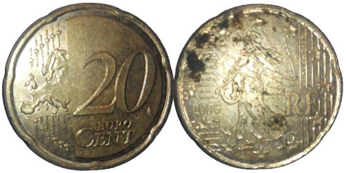 20 евроцентов 2008 Франция