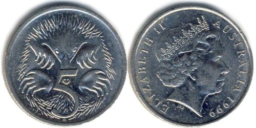 5 центов 1999 Австралия
