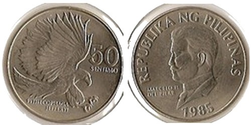 50 сантимов 1985 Филиппины