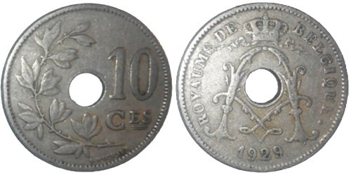 10 сантимов 1929 Бельгия (FR)