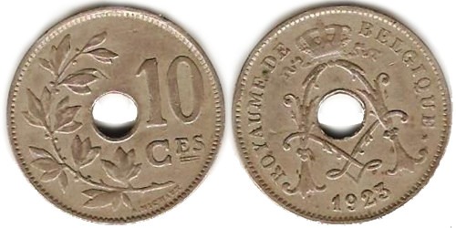 10 сантимов 1923 Бельгия (FR)
