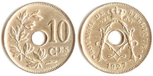 10 сантимов 1927 Бельгия (FR)