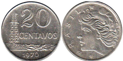 20 сентаво 1970 Бразилия