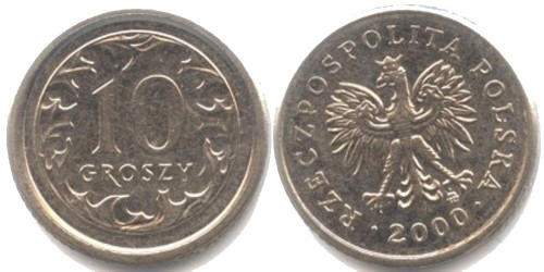 10 грошей 2000 Польша