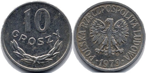 10 грошей 1979 Польша