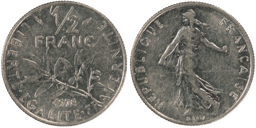 1/2 франка 1978 Франция