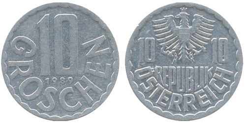 10 грошей 1989 Австрия
