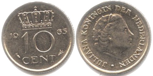 10 центов 1963 Нидерланды