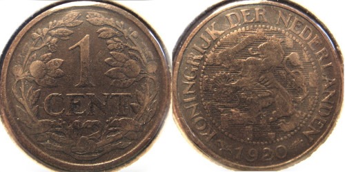 1 цент 1920 Нидерланды