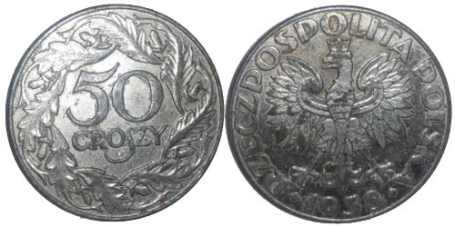 50 грошей 1938 Польша