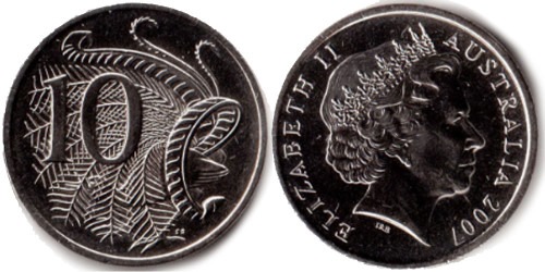 10 центов 2007 Австралия