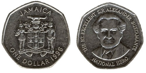 1 доллар 1996 Ямайка