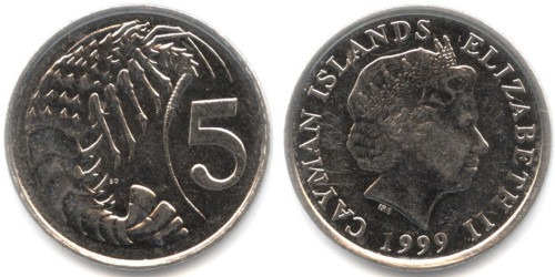 5 центов 1999 Каймановы острова