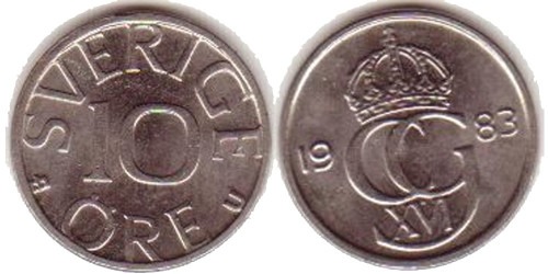 10 эре 1983 Швеция