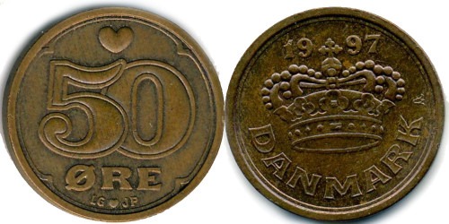 50 эре 1997 Дания