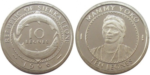 10 леоне 1996 Сьерра-Леоне UNC