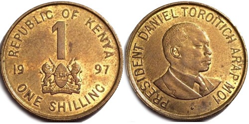 1 шиллинг 1997 Кения