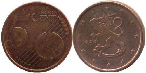 5 евроцентов 1999 Финляндии