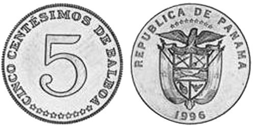 5 сентесимо 1996 Панама
