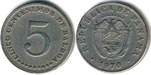 5 сентесимо 1970 Панама