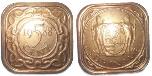 5 центов 1988 Суринам