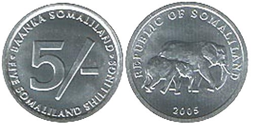 5 шиллингов 2005 Сомали