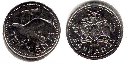 10 центов 2003 Барбадос