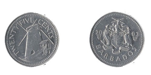25 центов 2003 Барбадос