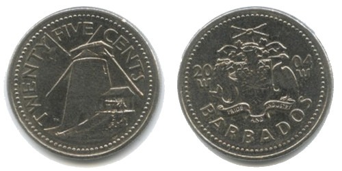 25 центов 2004 Барбадос