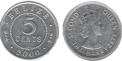 5 центов 2000 Белиз