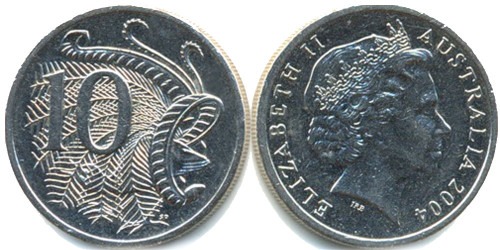 10 центов 2004 Австралия