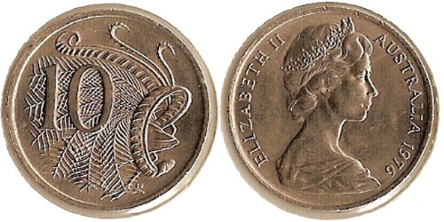 10 центов 1976 Австралия