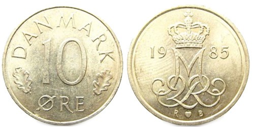 10 эре 1985 Дания