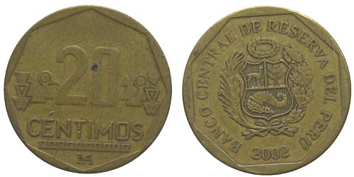 20 сентимо 2002 Перу