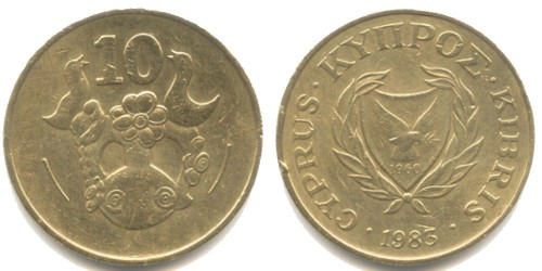 10 центов 1983 Республика Кипр