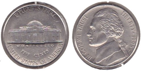 5 центов 1995 P США