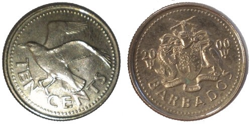 10 центов 2000 Барбадос