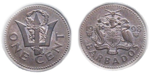 1 цент 1998 Барбадос