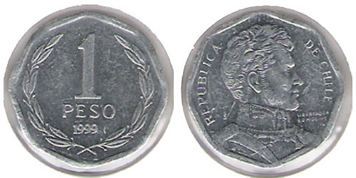 1 песо 1999 Чили