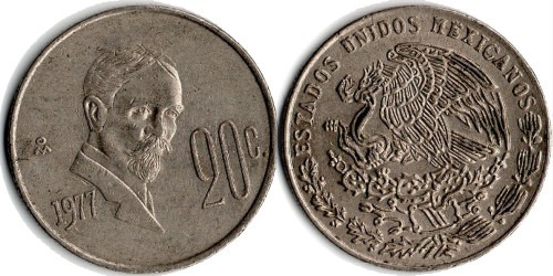 20 сентаво 1977 Мексика