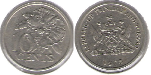 10 центов 1978 Тринидад и Тобаго