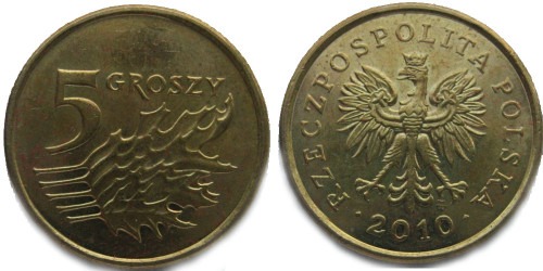 5 грошей 2010 Польша