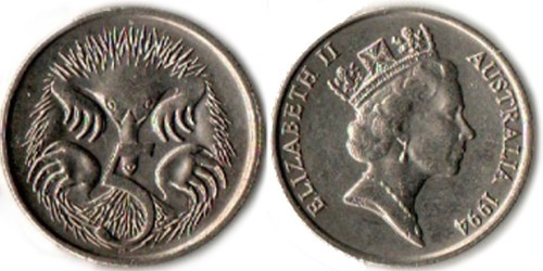 5 центов 1994 Австралия