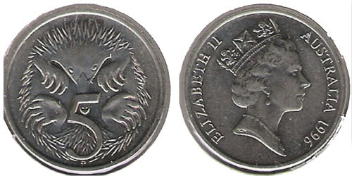 5 центов 1996 Австралия