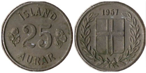 25 эйре 1957 Исландия