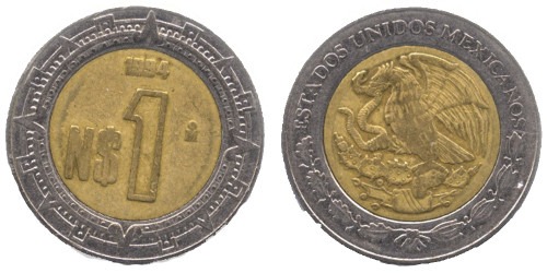 1 песо 1994 Мексика