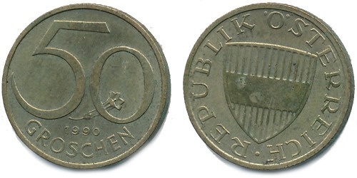 50 грошей 1990 Австрия