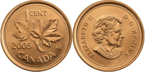 1 цент 2005 Канада