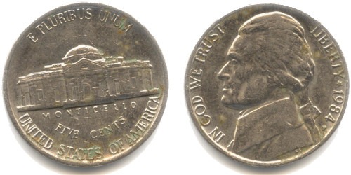 5 центов 1984 P США
